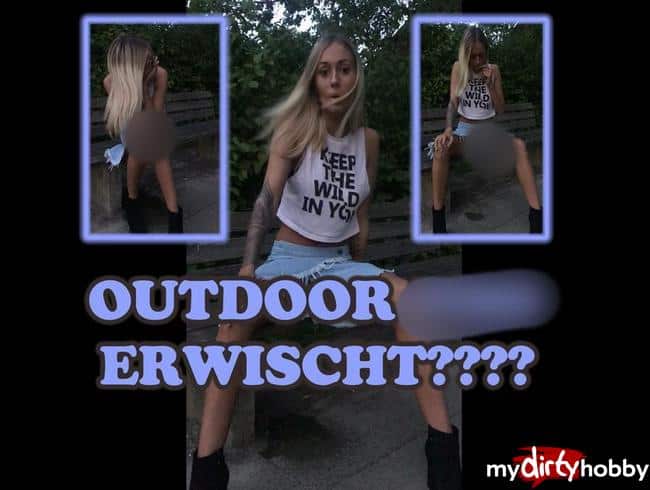 1. Outdoor PISS Video: Im Rock gepisst auf Bank - ERWISCHT ????