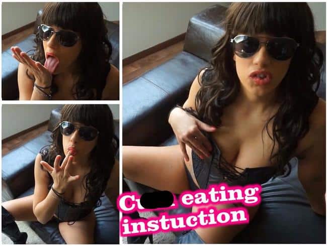 Cum eating instruction